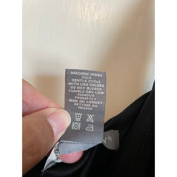 Kate & Mallory sleeveless ruffled jumpsuit black zip elastic waist wide leg 2X - Picture 8 of 8